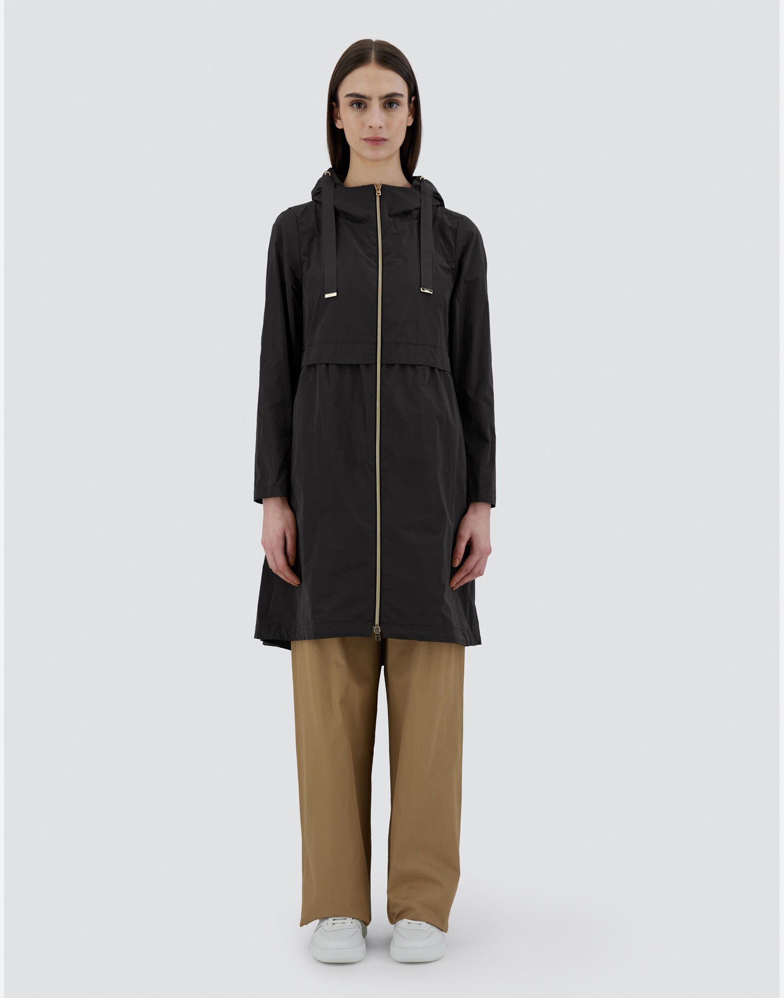 レディース NEW TECHNO TAFFETÀ ロング パーカ ブラック | Herno レディース NEW TECHNO TAFFETÀ ロング パーカ ブラック | Herno