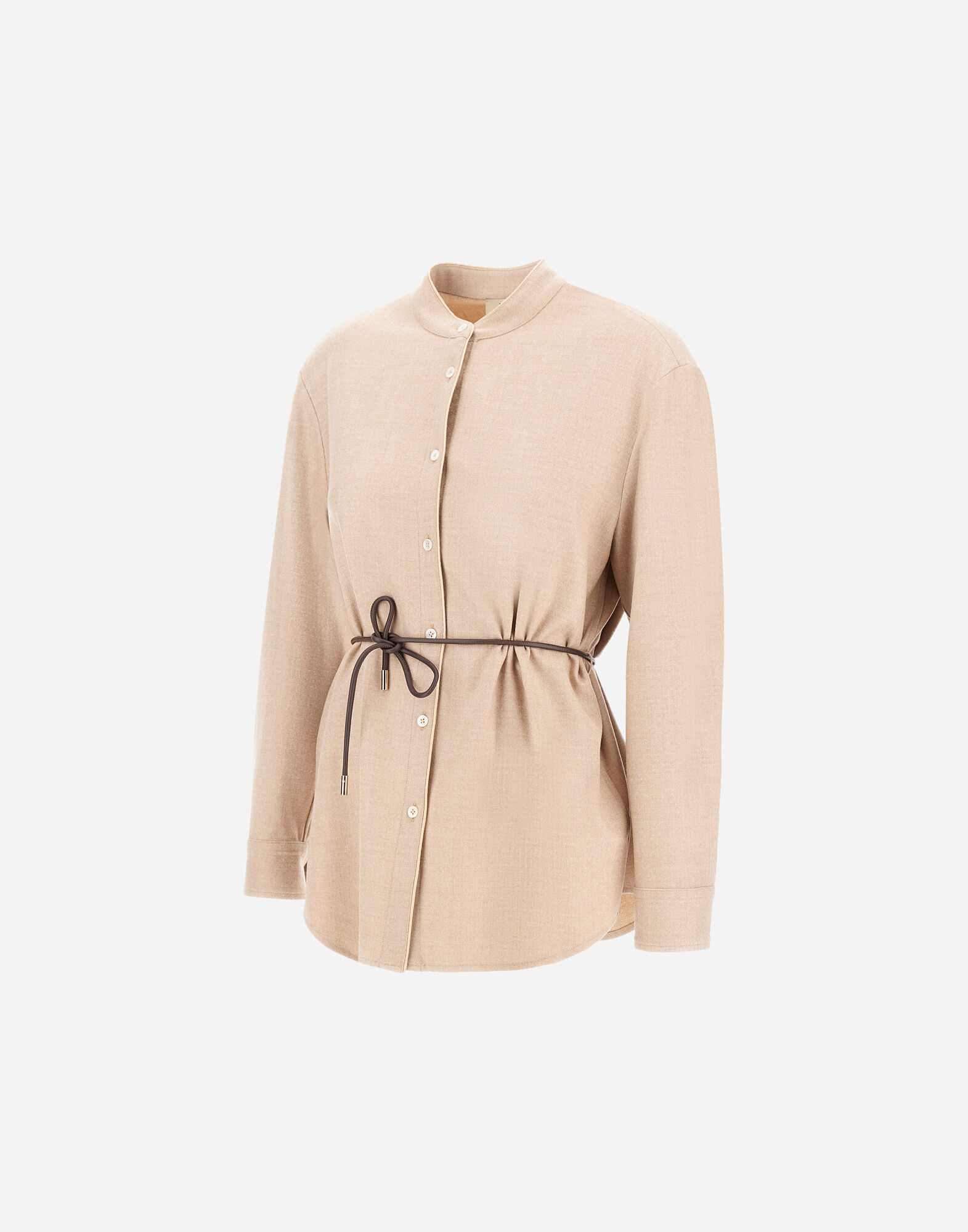 BI-STRETCH LUREX WOOL SHIRT in Chantilly for Women | Herno®