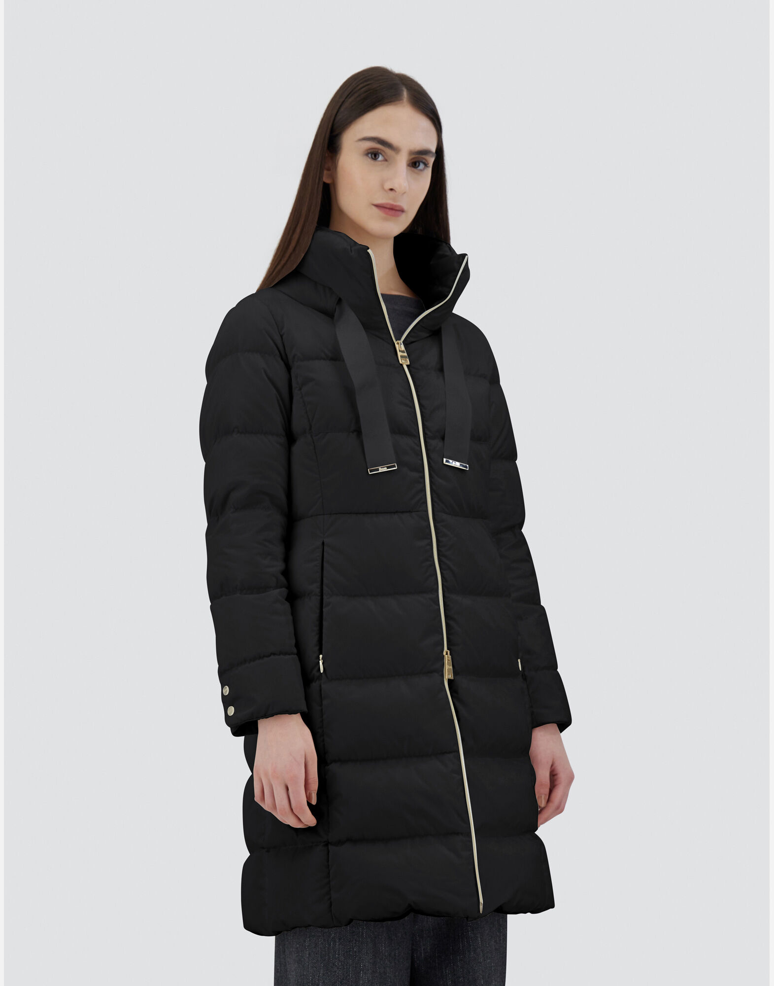 JACKET IN SATIN in Black for Women Herno