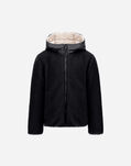 Herno JACKET IN GLOSS AND TEDDY FABRIC Black/Chantilly GC000007X12220Z1993