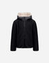 Herno JACKET IN GLOSS AND TEDDY FABRIC Black/Chantilly GC000007X12220Z1993