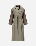 Herno TRENCH COAT IN DEAN AND NYLON ULTRALIGHT Dove Grey CA000576D132382720