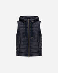 Herno VEST IN NYLON ULTRALIGHT AND MONOGRAM LUREX Blu Navy PI002007D12017ZM019200