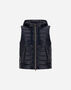 Herno VEST IN NYLON ULTRALIGHT AND MONOGRAM LUREX Blu Navy PI002007D12017ZM019200