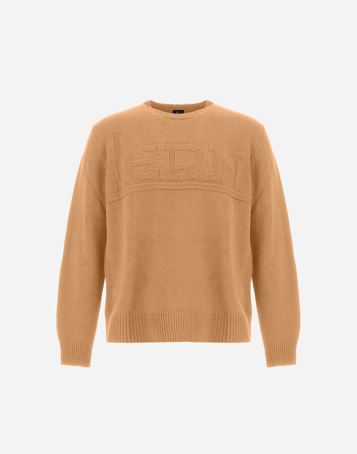 Herno 100% WOOL JUMPER Camel MG000192U701002157