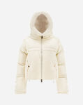 Herno ECOSKIN AND LADY FAUX FUR BOMBER JACKET Natural PI001787D125441100