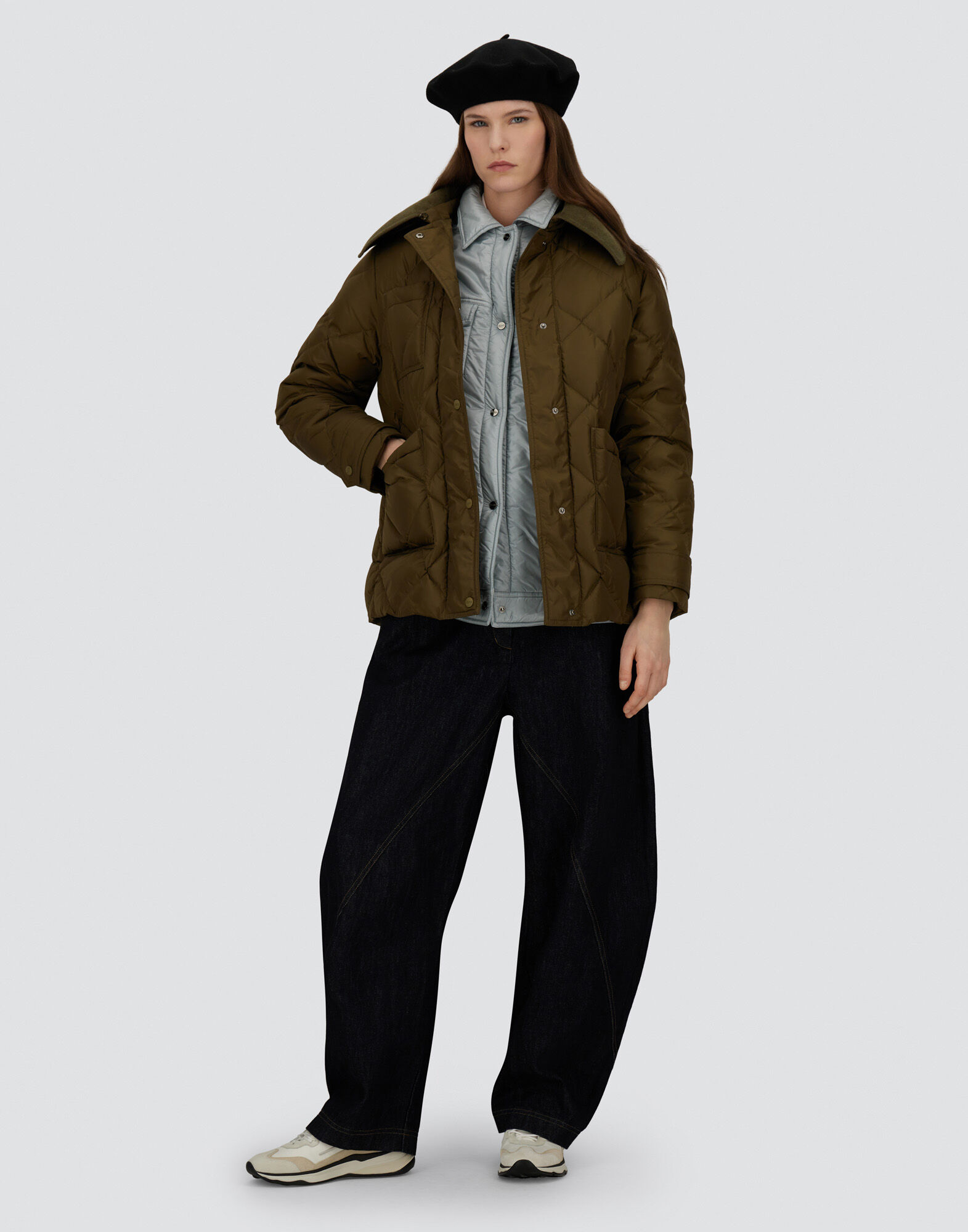 NYLON CHAMONIX SHORT PARKA in Military for Women | Herno®