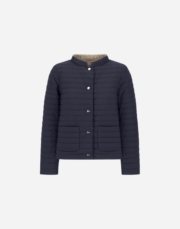 Herno REVERSIBLE JACKET IN ECOAGE AND NYLON ULTRALIGHT Blue/Chantilly PI001892D12456ZM019219