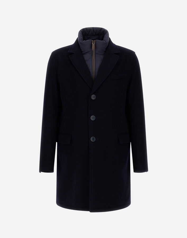 Herno WOOL BEAVER COAT Navy Blue CA000196U334249200