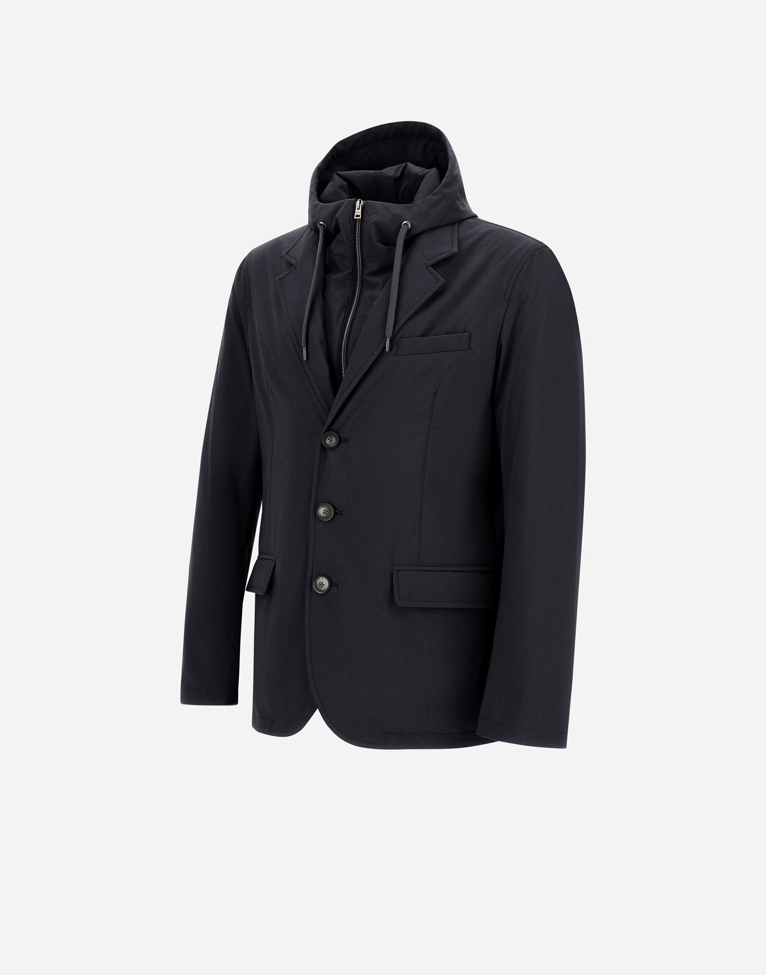 ヘルノリゾート フード付き防風ニットジャケット ヘルノリゾート フード付き防風ニットジャケット HERNO RESORT ヘルノ