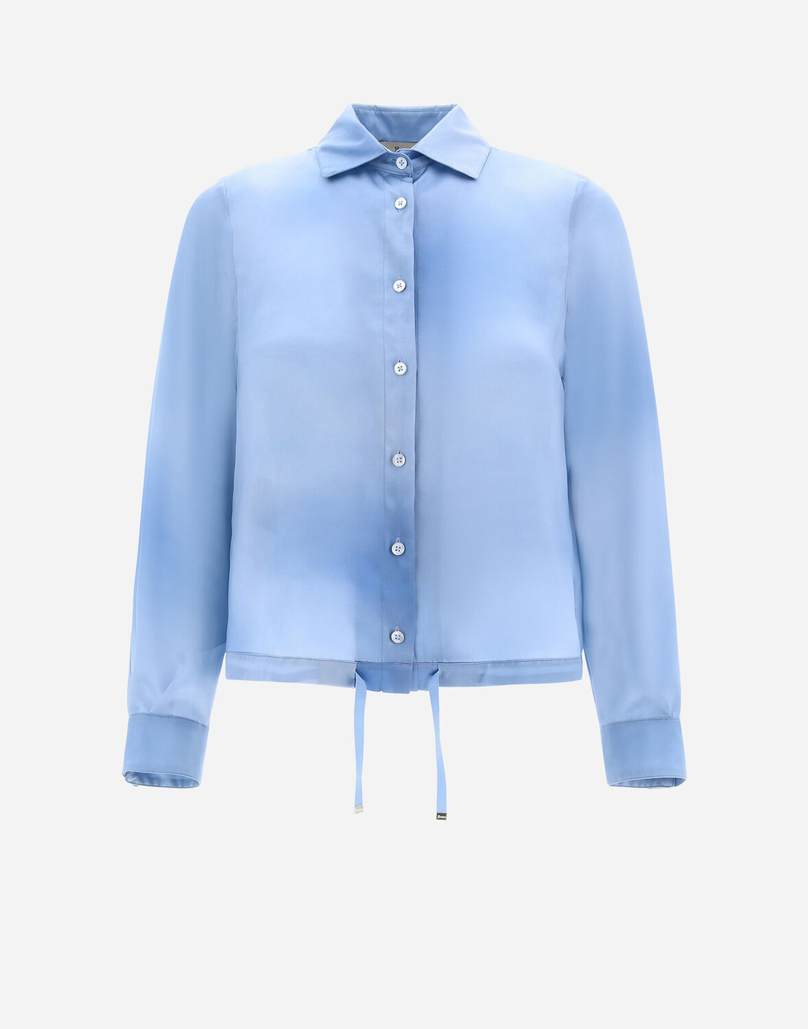 Herno Cloud Silk Shirt In Light Blue