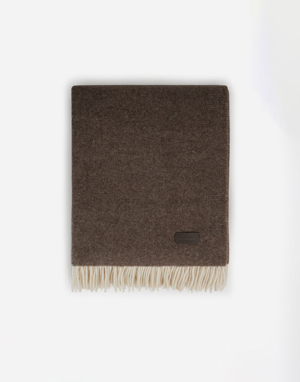 Herno HERNO HABITA DOUBLE-SIDED WOOL AND CASHMERE BLANKET Coffee WINTERBLANKETLANA018980