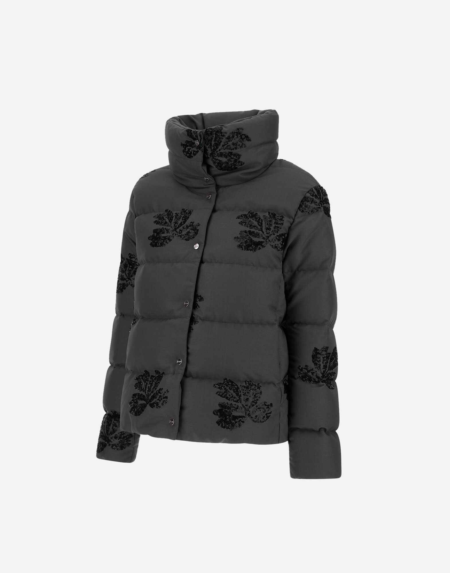 レディース 刺繍入りフランネル ジャケット アイアン | Herno® (ヘルノ)