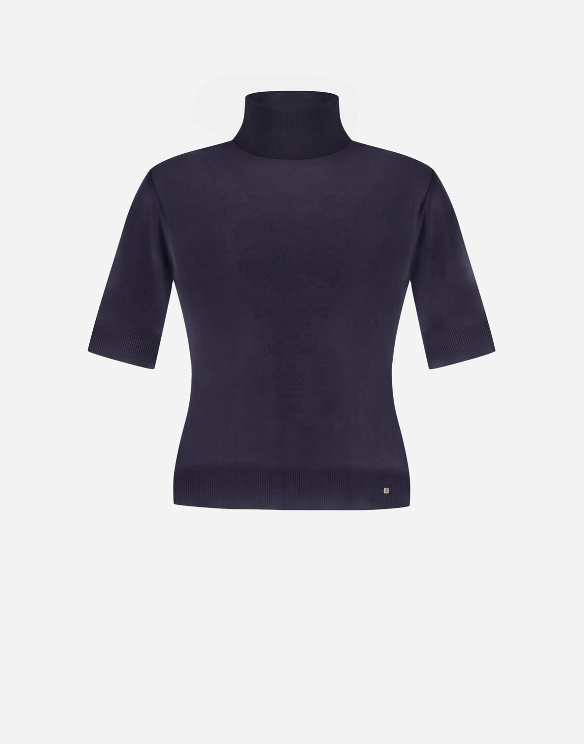 Herno ファインウールジャージー ニットトップス In Navy Blue