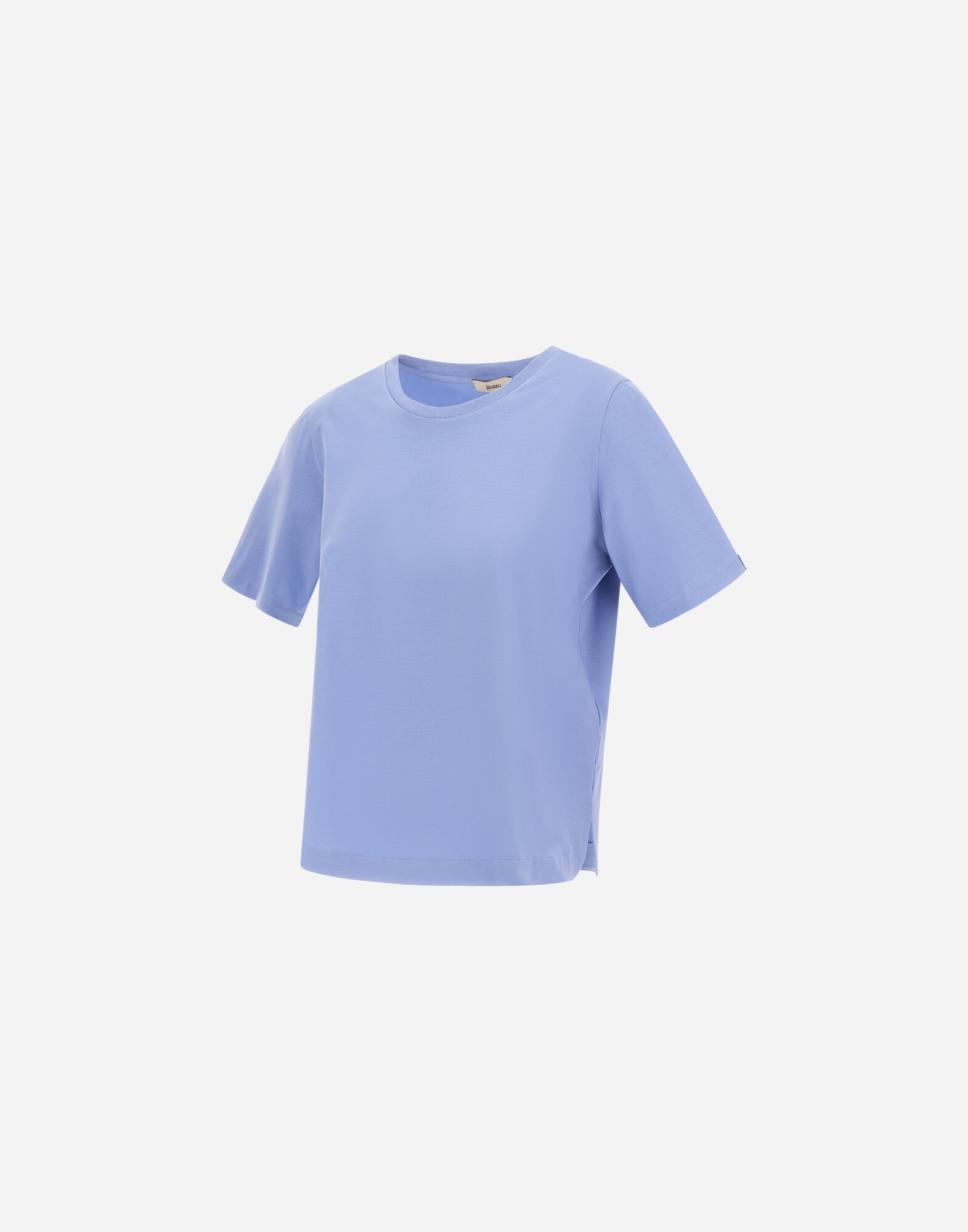 SUPERFINE COTTON STRETCH T-SHIRT in Light Blue for Women | Herno®