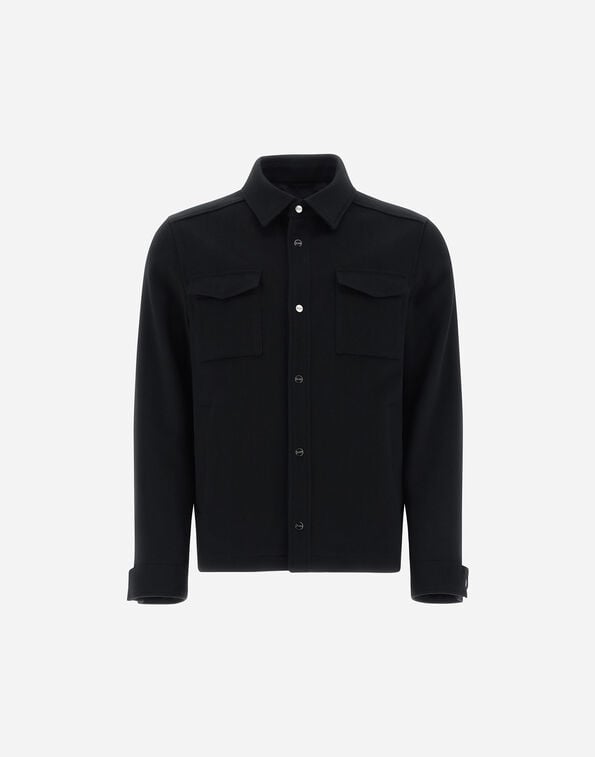 Herno SHIRT IN NEW WOOL CASHMERE Black GI000312U333189300