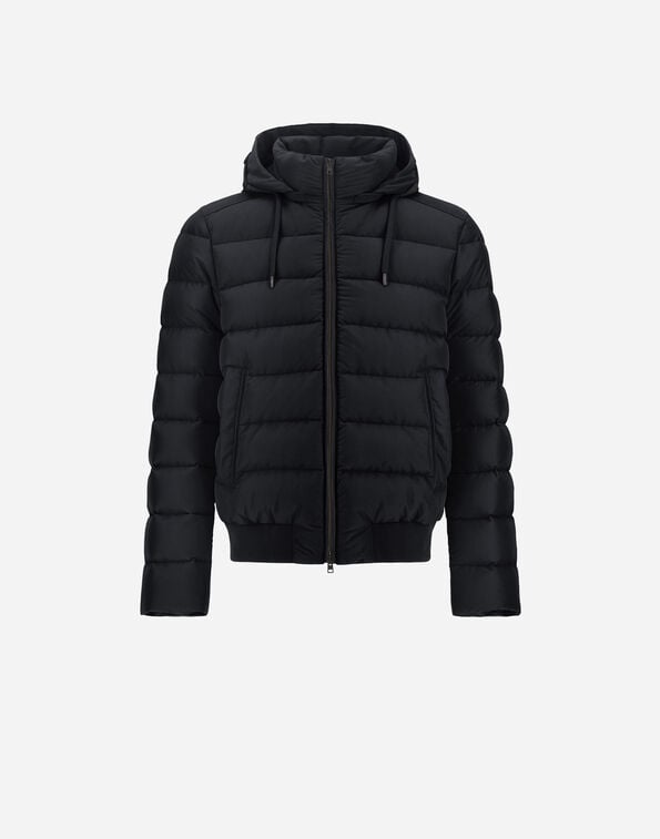 Herno JACKET IN CHANGING NYLON AND SUEDE EFFECT Navy Blue PI0025UNW128609200