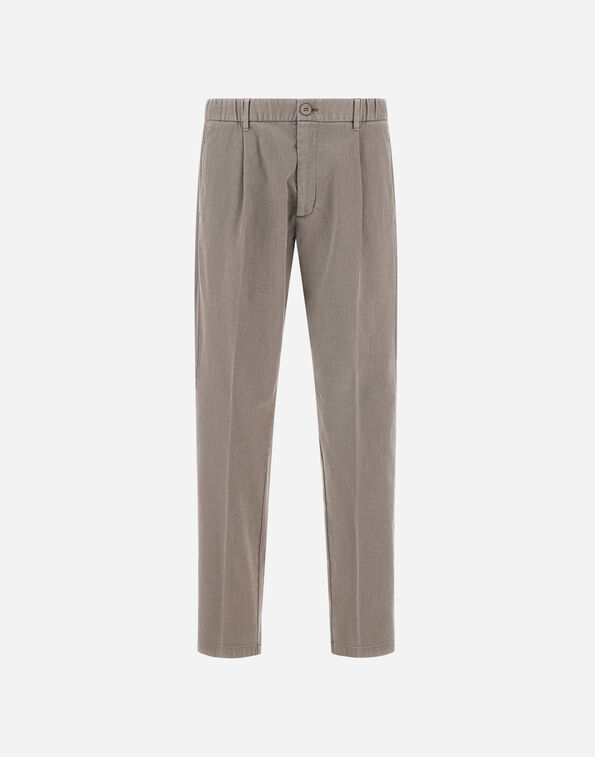 Herno TROUSERS IN STRETCH COTTON Light Grey PT000228U133509406