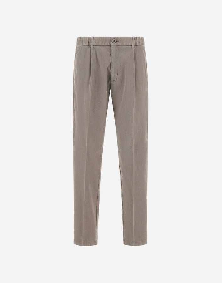 Herno TROUSERS IN STRETCH COTTON Light Grey PT000228U133509406