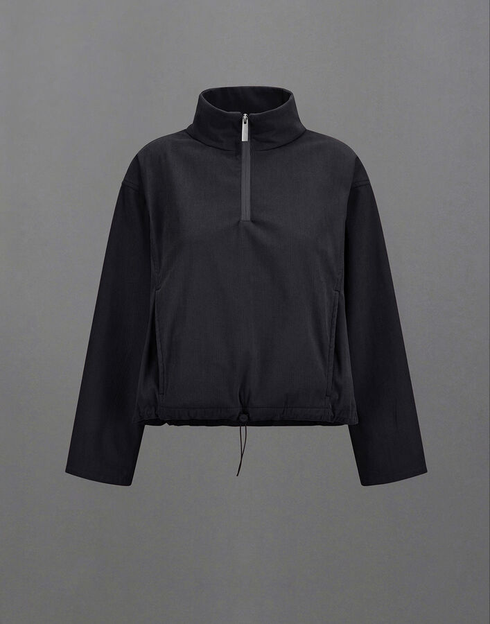 Herno LAMINAR JACKET IN WASHED TECH-CORDUROY Black GT00001DL128949300