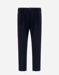 Herno VINTAGE COTTON TROUSERS Navy Blue PT000037U131849200