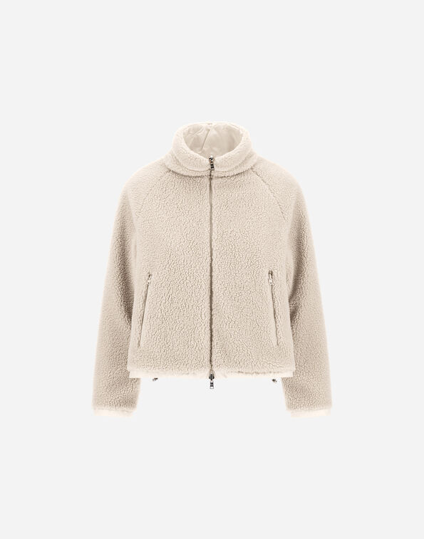 Herno REVERSIBLE JACKET IN SHERPA AND NYLON ECLIPSE Chantilly GI000411D127631985
