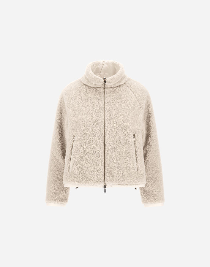Herno REVERSIBLE JACKET IN SHERPA AND NYLON ECLIPSE Chantilly GI000411D127631985