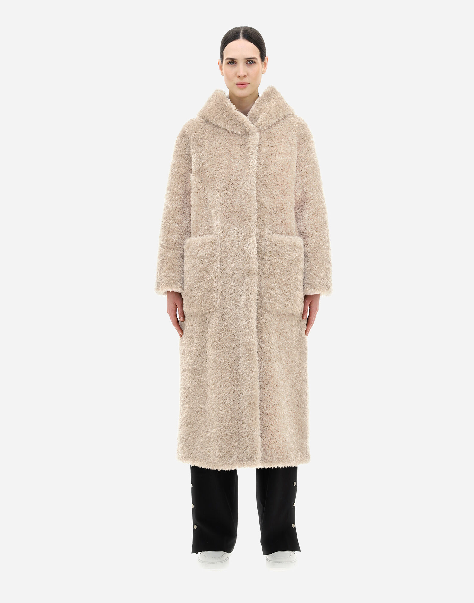 COAT IN CURLY FAUX FUR in Chantilly for Women | Herno®