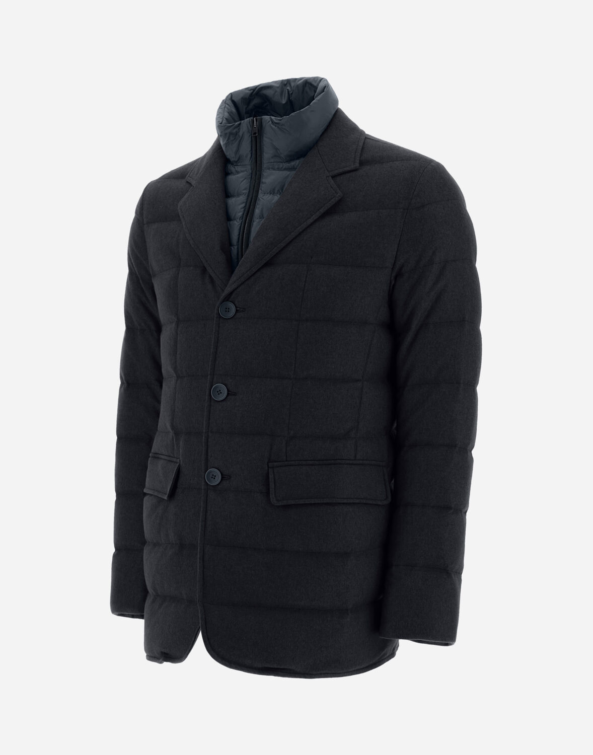 Herno カシミヤ シルク ブレザー In Blue/brown