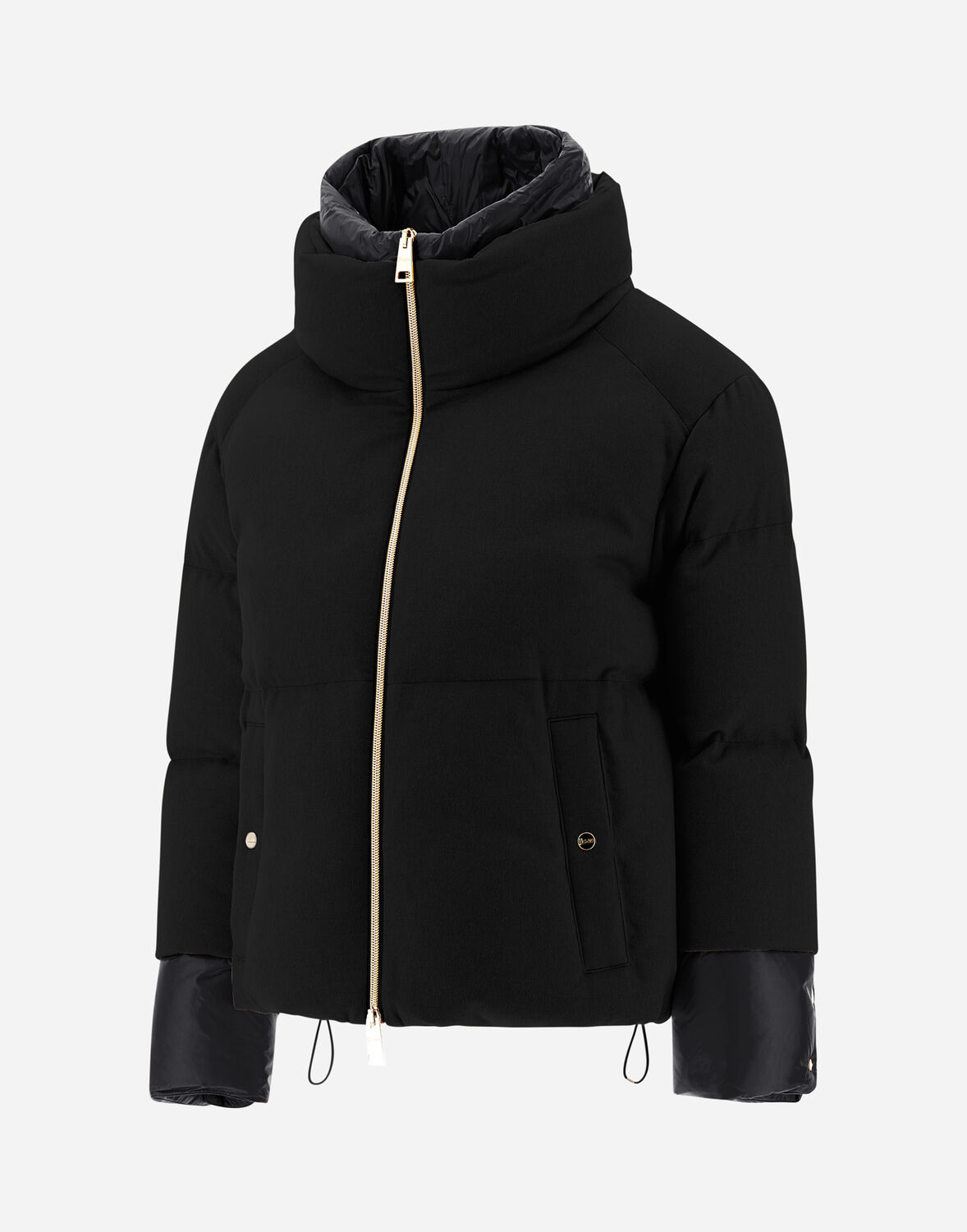 Herno カシミヤ シルク ウルトラライトナイロン ボンバージャケット In Black