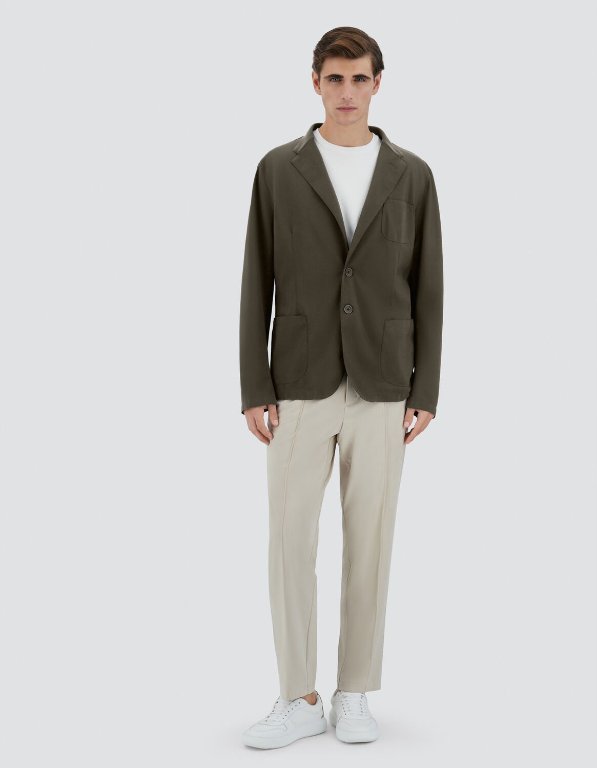 Herno Light Technical Blazer In Light Military