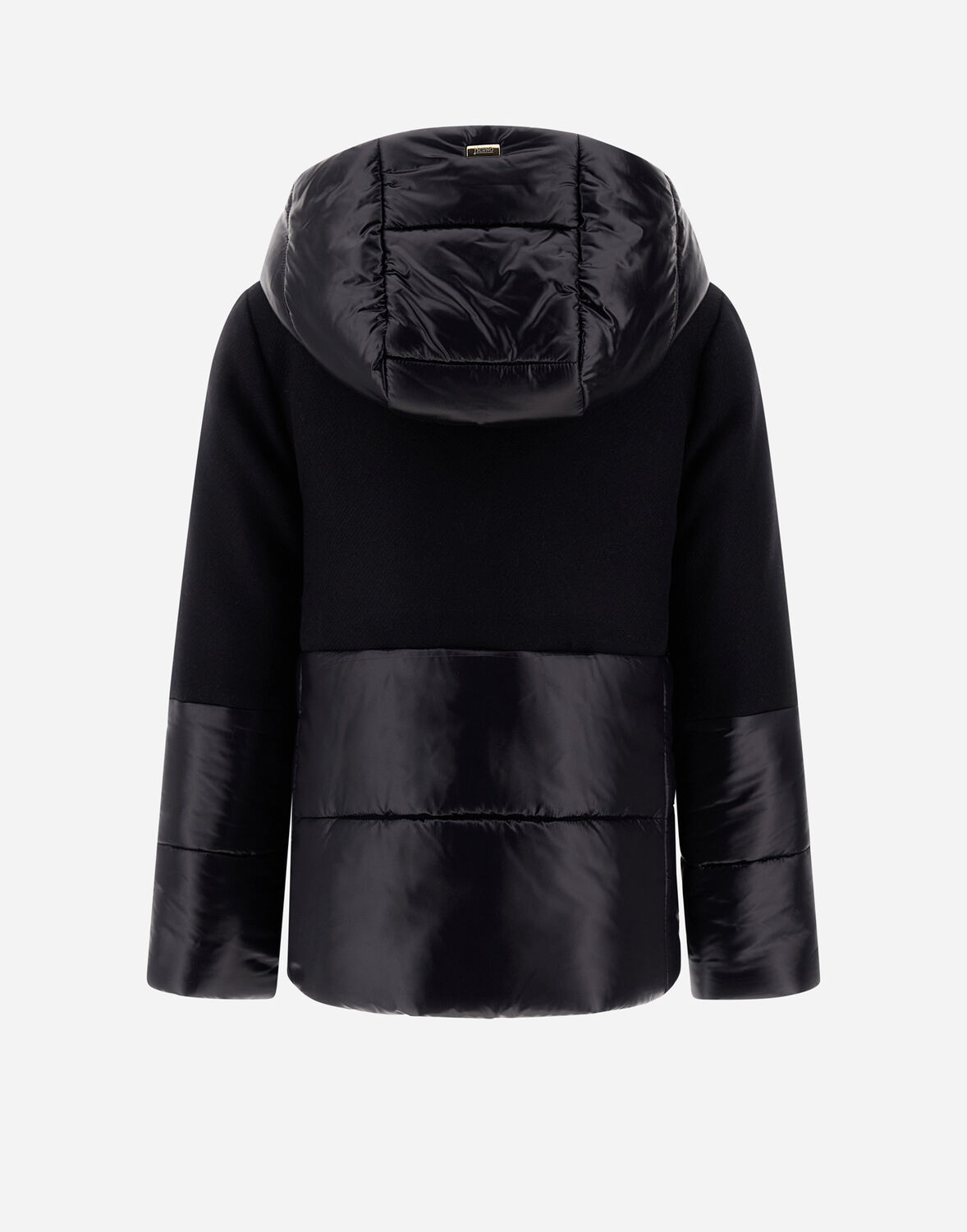 Herno Cape In Ecowool And Nylon Ultralight In Black