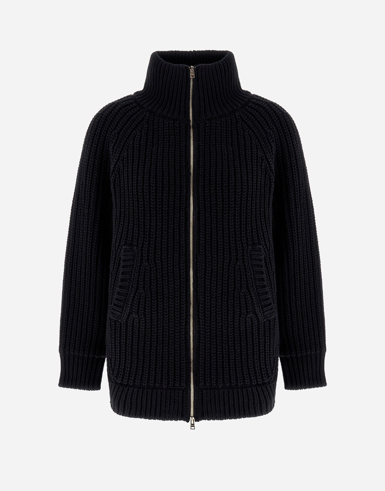 CARDIGAN IN INFINITY WOOL AND NYLON ULTRALIGHT in Black for Women Herno