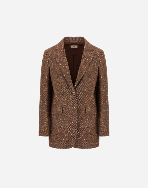 Herno BABY ALPACA AND WOOL BLAZER Camel BLZ00003D335532157