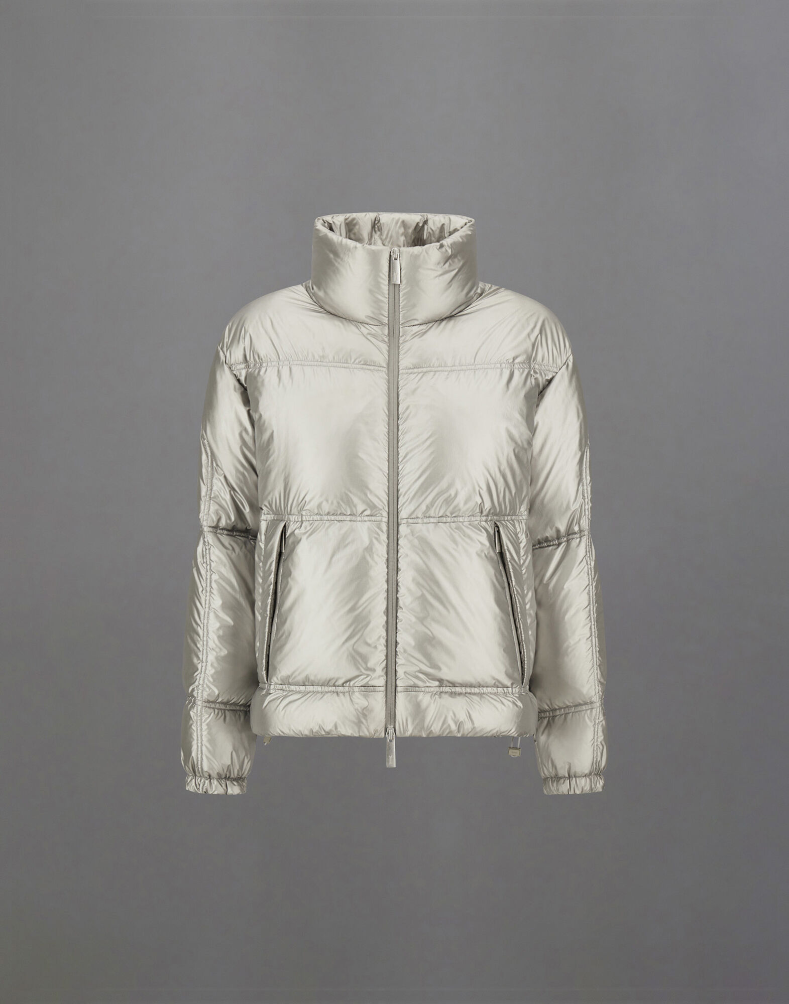 LAMINAR JACKET IN METALLIC SHIELD in Silver | Herno®