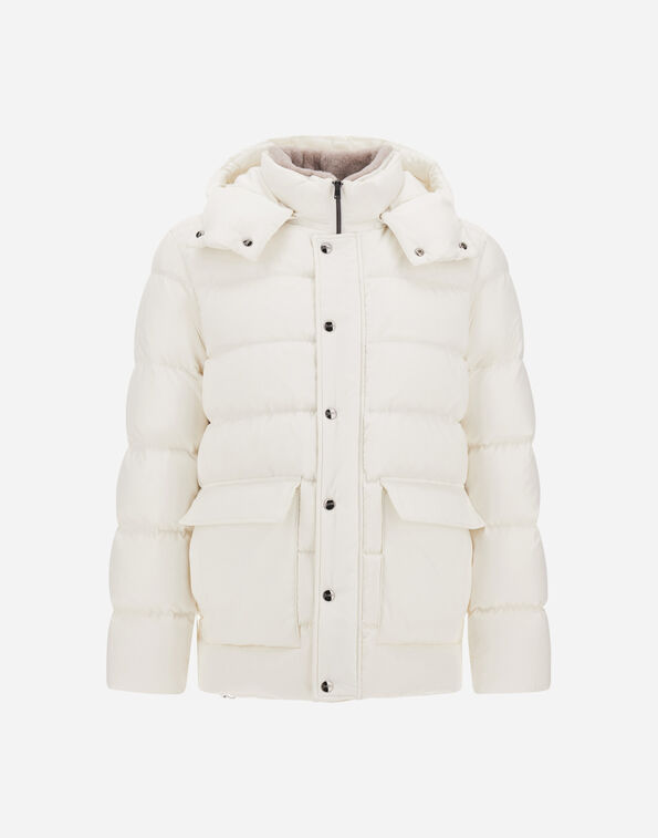 Herno PARKA IN SUPER-MATT TECHNICAL FABRIC WITH MONOGRAM White PI001402U12414Z1000