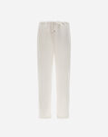 Herno RESORT TROUSERS IN NEW LINEN White PT00040DR17105Z1000