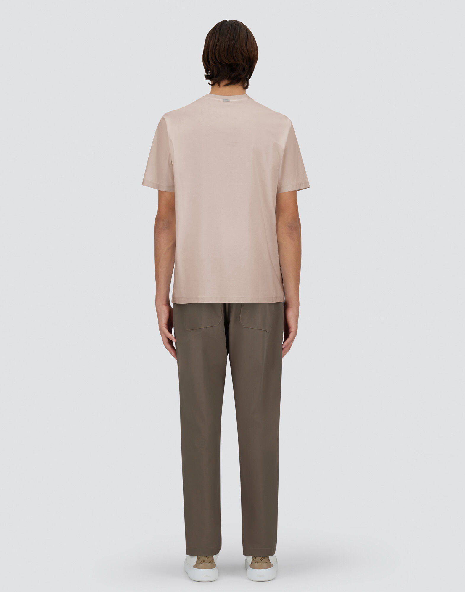 SUPERFINE COTTON STRETCH T-SHIRT in Chantilly for Men | Herno®