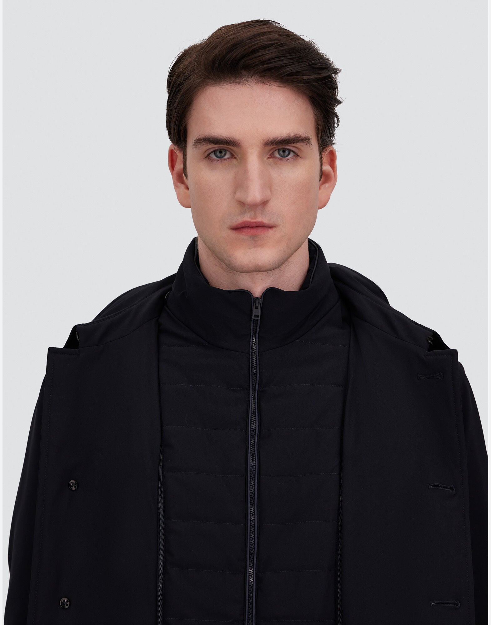 メンズ ワシントン レインコート ネイビーブルー | Herno® (ヘルノ)