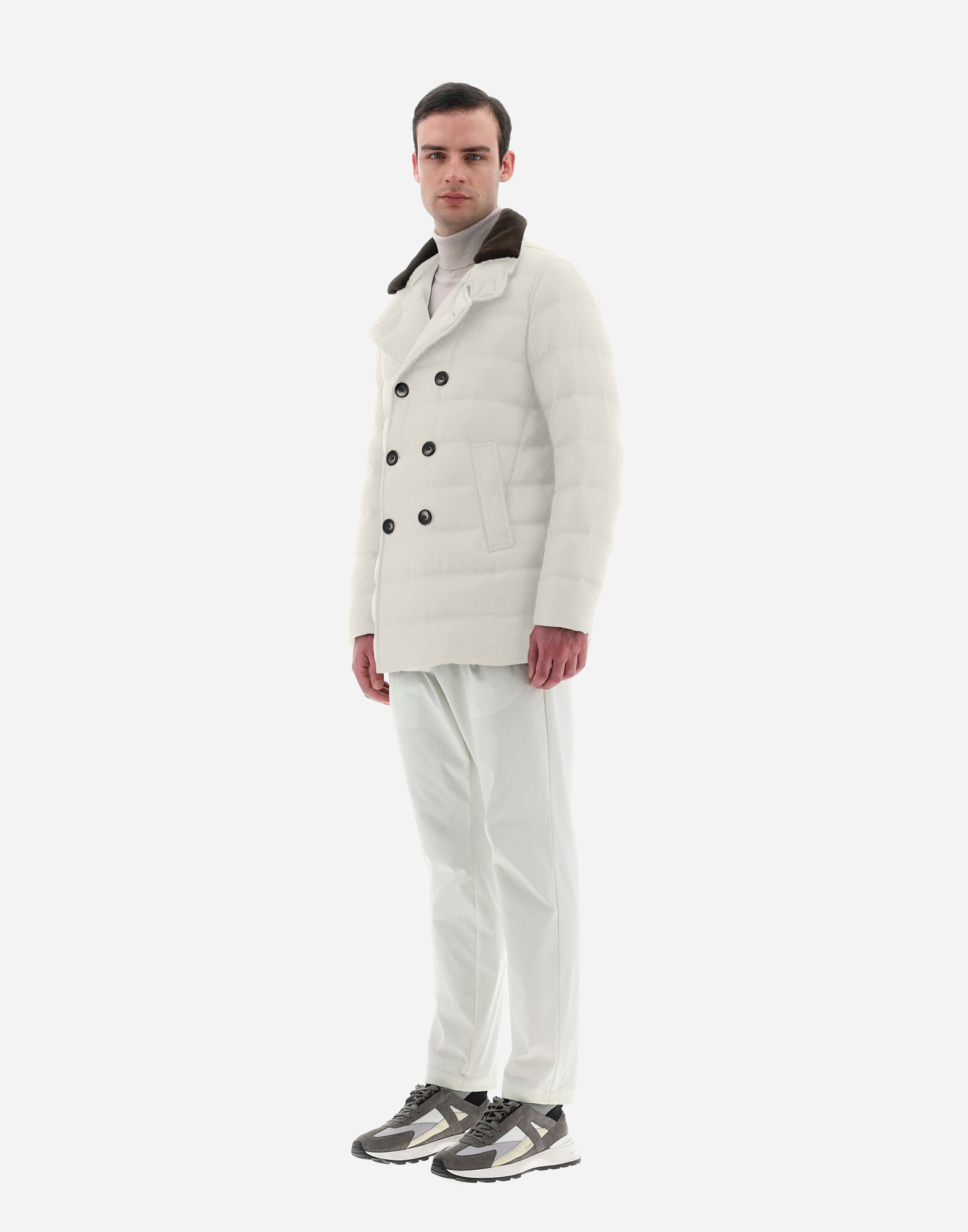 NORFOLK PEACOAT in Chantilly for Men Herno
