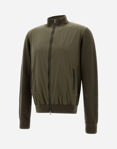 UNLIMITED WAFFLE COTTON AND MATT STRETCH JACKET in Military for 