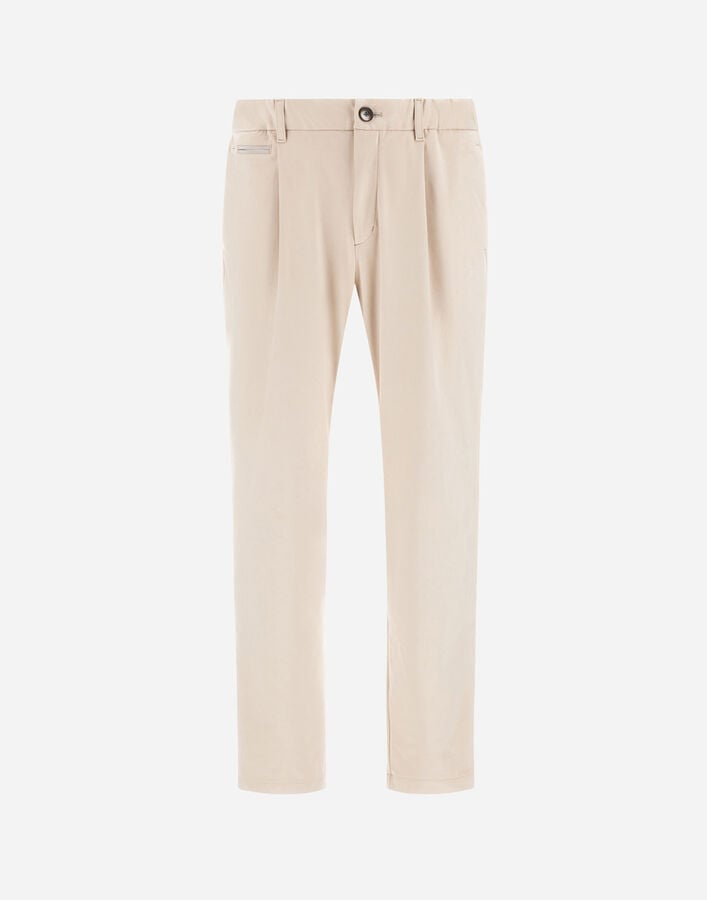 Herno TROUSERS IN SUEDE EFFECT AND CHANGING NYLON Ice PT0002UNW124541310