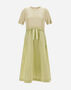 Herno DRESS IN GLAM KNIT EFFECT AND TECHNO TAFFETA Light Yellow AB000032D520563208