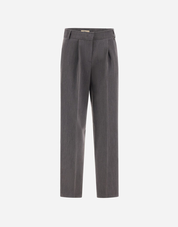 Herno FLUID TWILL TROUSERS Grey PT000276D12964S9430