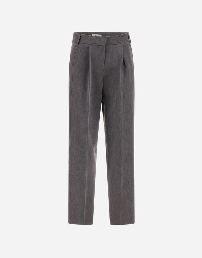 Herno FLUID TWILL TROUSERS Grey PT000276D12964S9430
