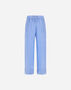 Herno RESORT TROUSERS IN CHECK LINEN Light Blue PT00041DR171419088