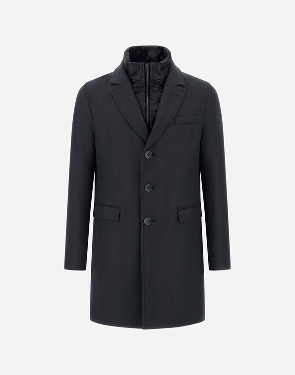 Herno ECOWOOL AND NYLON ULTRALIGHT COAT Navy Blue CA000202U333449200
