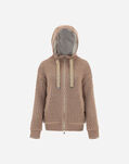 Herno RESORT REVERSIBLE OPEN-WORK WOOL & PONENTE BOMBER Hazelnut MC00006DR700932450
