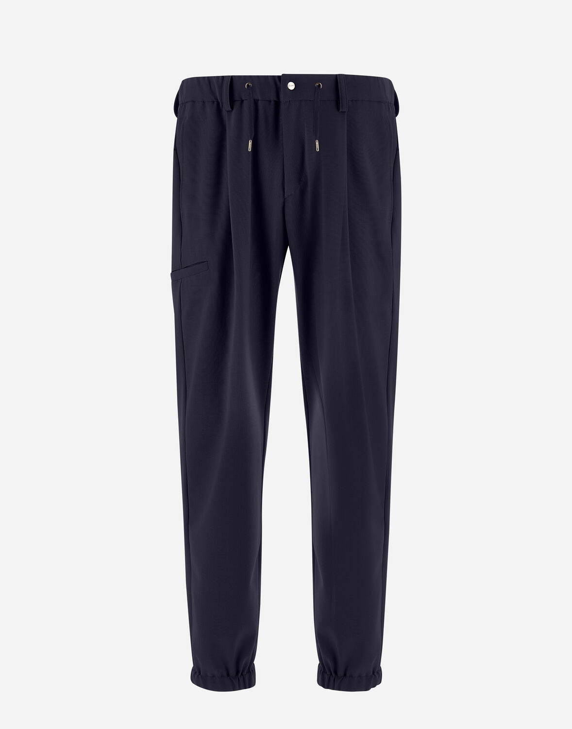 Herno Drawstring Jersey Trousers In Navy Blue