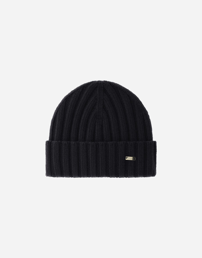 Herno RIBBED WOOL BEANIE Black BER00084D703449300